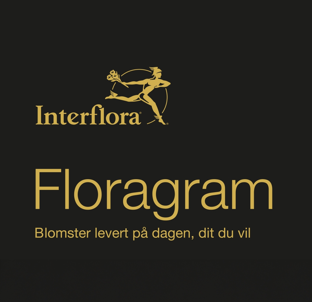 Merke for: Interflora Floragram. Blomster levert på dagen dit du vil.
